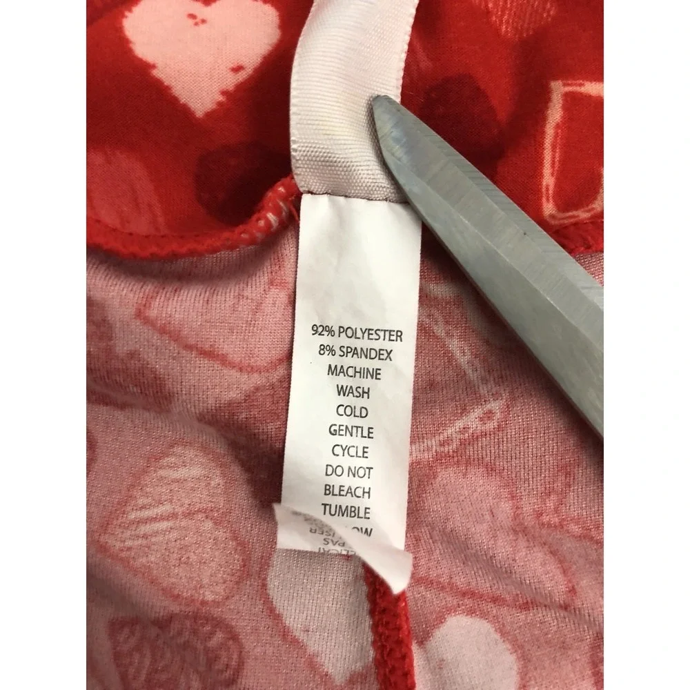 Lularoe TC Leggings Hearts Pattern Rare Unicorn Valentines Day Lightweight EUC